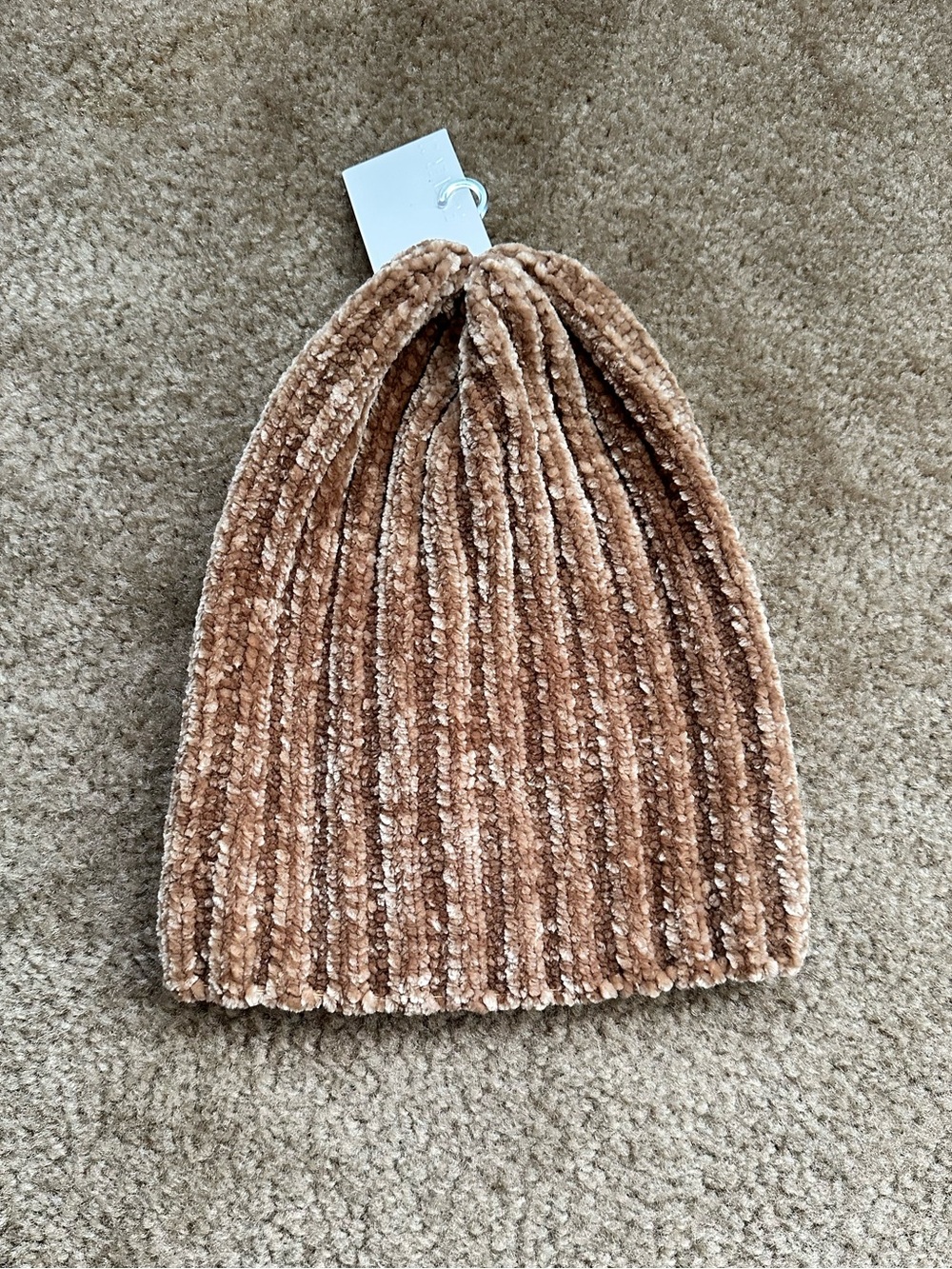 Forever 21 Tan Velour Beanie